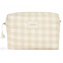 Nobodinoz Vanity Case Toilettas Diva Waterproof | Ivory Checks