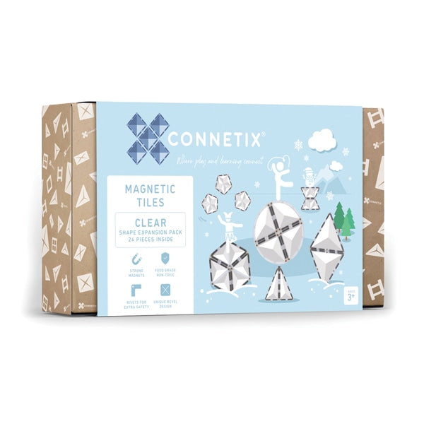 Connetix Tiles Clear Shape Pack EU | 24 Stuks