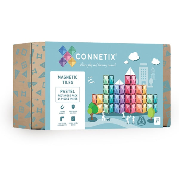 Connetix Tiles Pastel Rectangle Pack EU | 24 Stuks