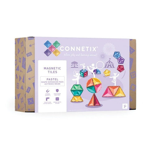 Connetix Tiles Pastel Uitbreidingsset Shapes Vormen Pack EU | 48 Stuks
