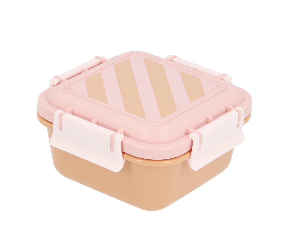 Monnëka Grote Lunchbox Met Vakjesverdeler | Stripes Pink