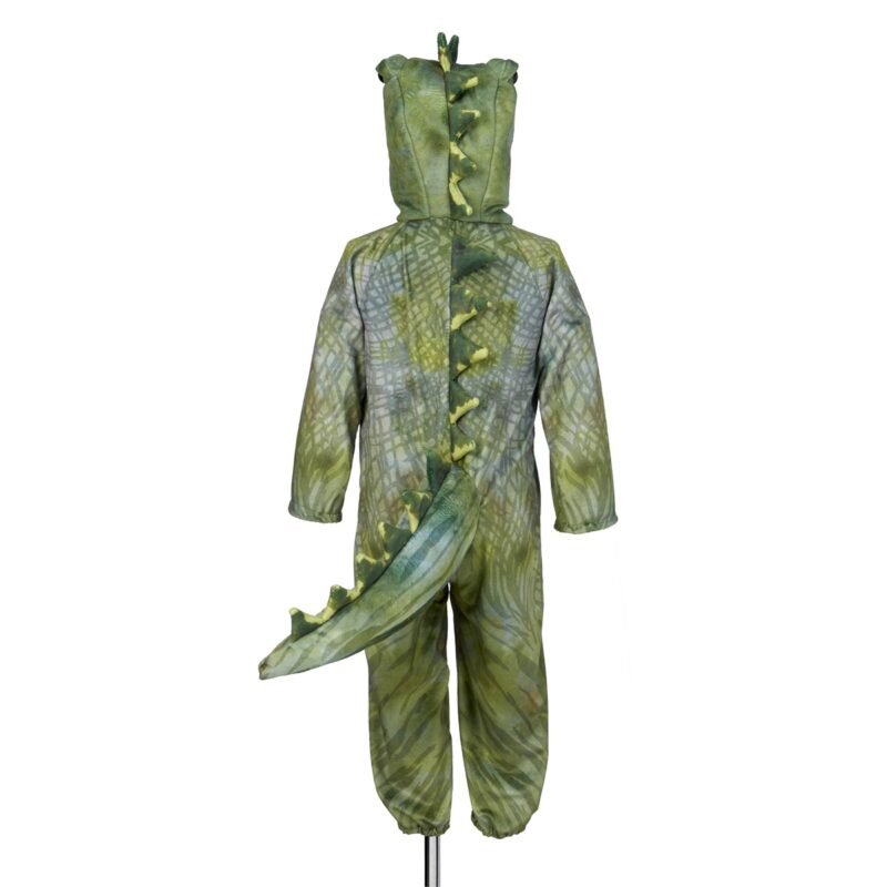 Souza T-Rex jumpsuit met staart en dinorug, detailfoto