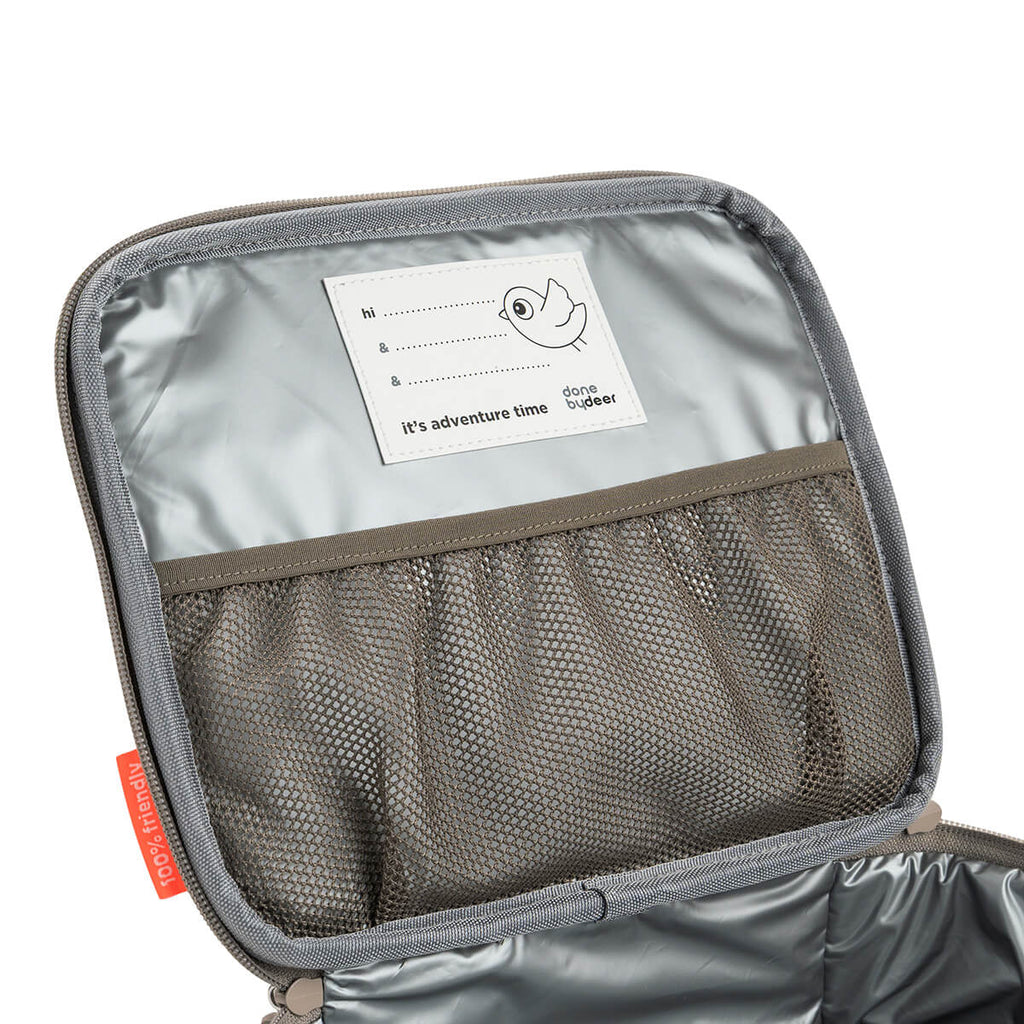 Open lunchtas Tiny Trails Sand met mesh binnenvak
