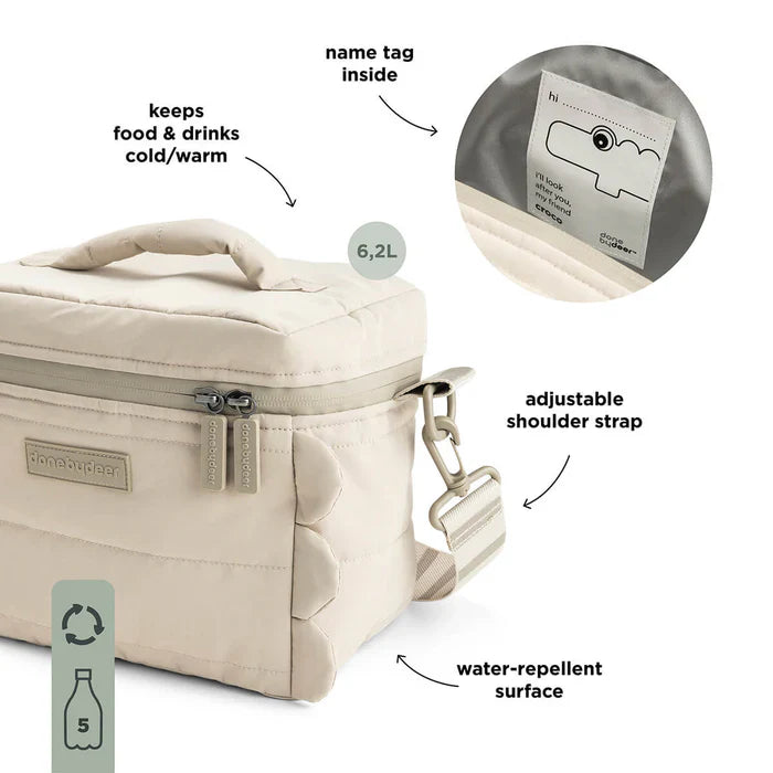 Done By Deer Quilted Thermische Lunchtas | Croco Sand