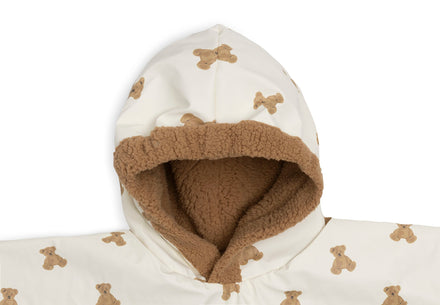 Jollein Outdoor Poncho Waterrepellent | Mini Teddy Bear/Teddy Fleece