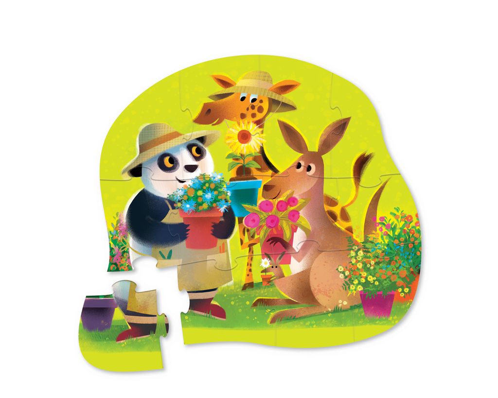 Crocodile Creek Shaped Box Puzzel 12ST | Flower Power