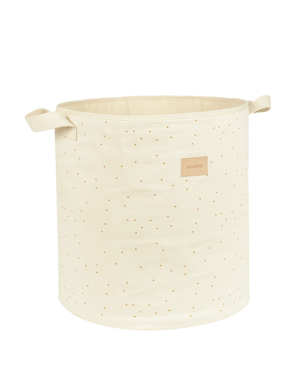 Nobodinoz Opbergmand Toybag 41x37x37cm | Natural Honey Sweet Dots