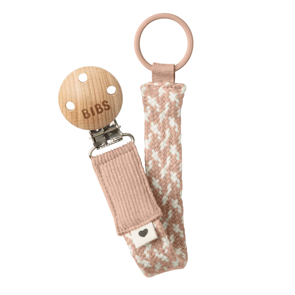 Bibs Fopspeenketting | Braided Blush / Ivory