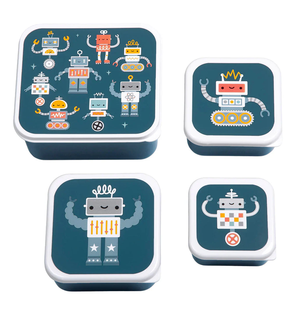 A Little Lovely Company Lunch & Snack Box Set | Robots