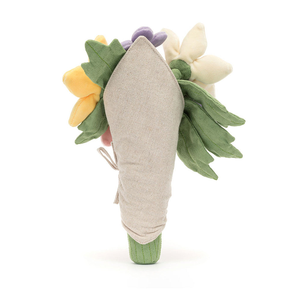 De Gele Flamingo verkoopt de Jellycat Amuseables Bouquet of Flowers, een knuffel in de vorm van een boeket bloemen.