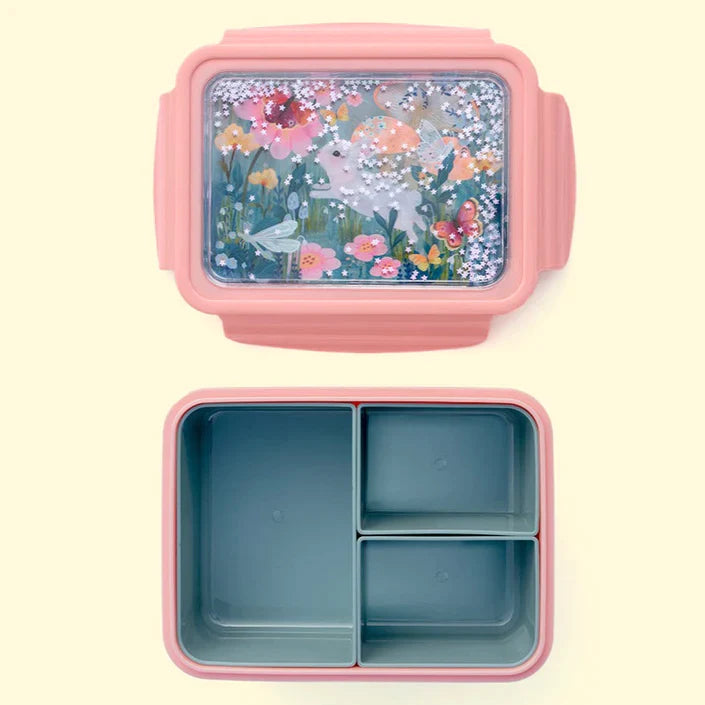 Petit Monkey Handige Bento Lunchbox Met Vakjes | Bunny White Stars