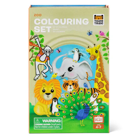 Tiger Tribe Meeneem Colouring Set | Zoo