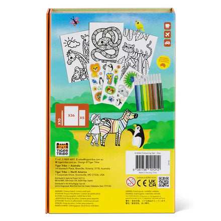 Tiger Tribe Meeneem Colouring Set | Zoo