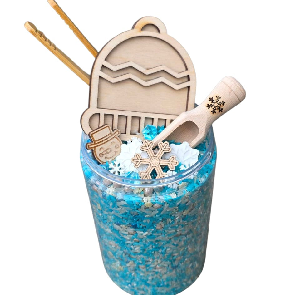 SensoryFun Speelrijst Mix Pour And Play 1.2kg | Winter