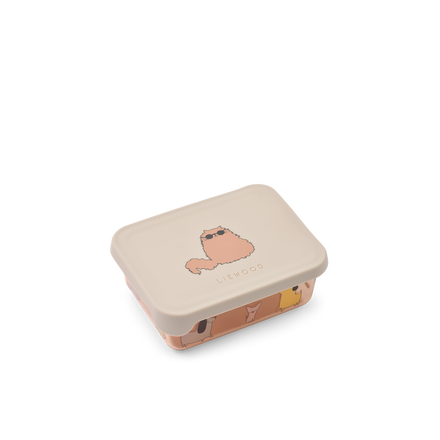 Liewood Ako Tritan Snack Box | Cats And Dogs / Sandy