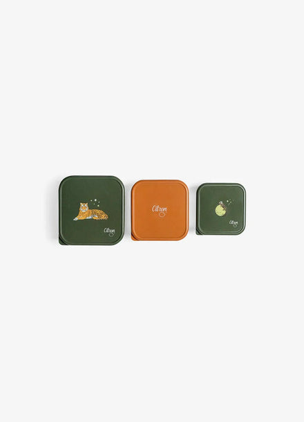 Citron Stainless Steel Set Brooddoos Snackdoosjes | Tiger
