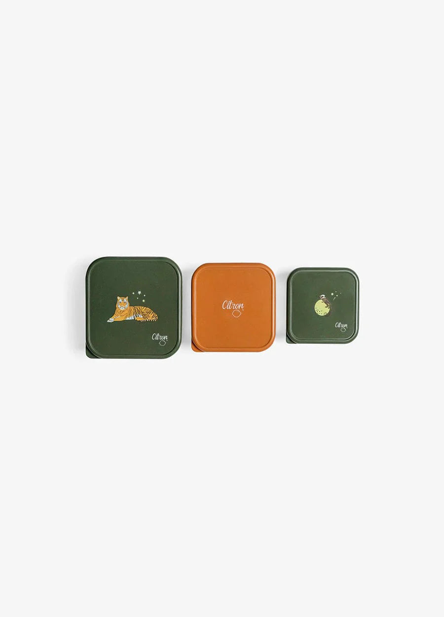 Citron Stainless Steel Set Brooddoos Snackdoosjes | Tiger