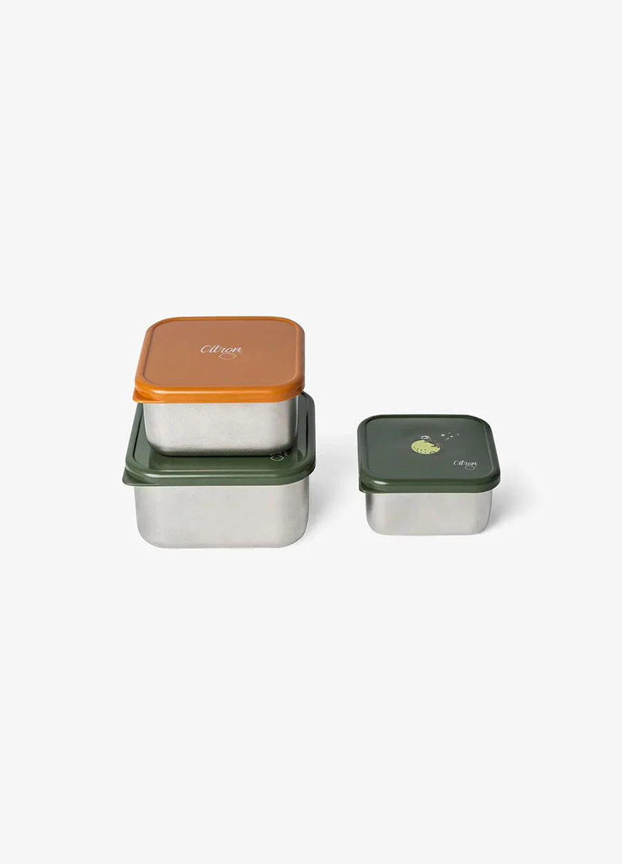 Citron Stainless Steel Set Brooddoos Snackdoosjes | Tiger
