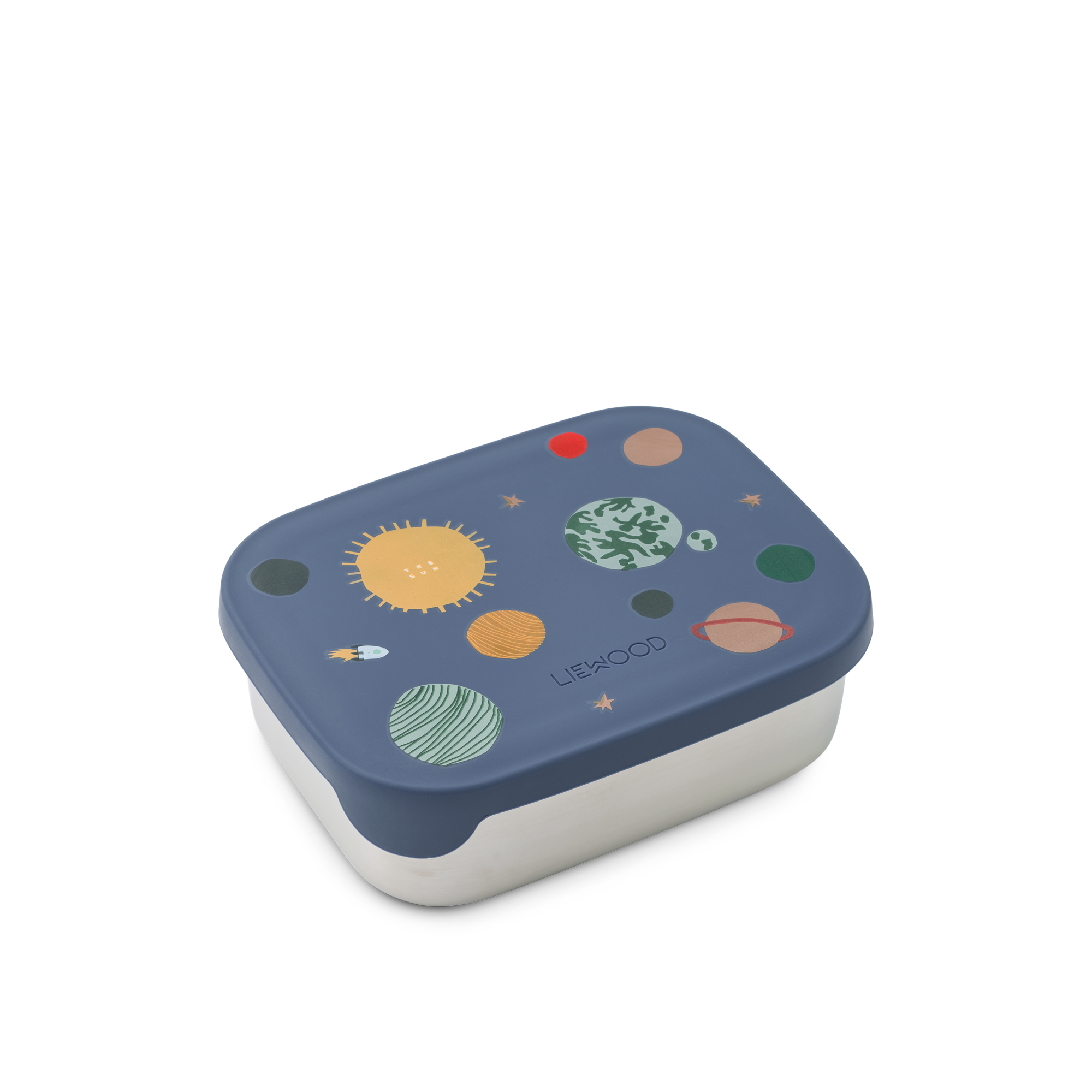 Liewood Arthur Printed Lunchbox | Universe / Classic Navy