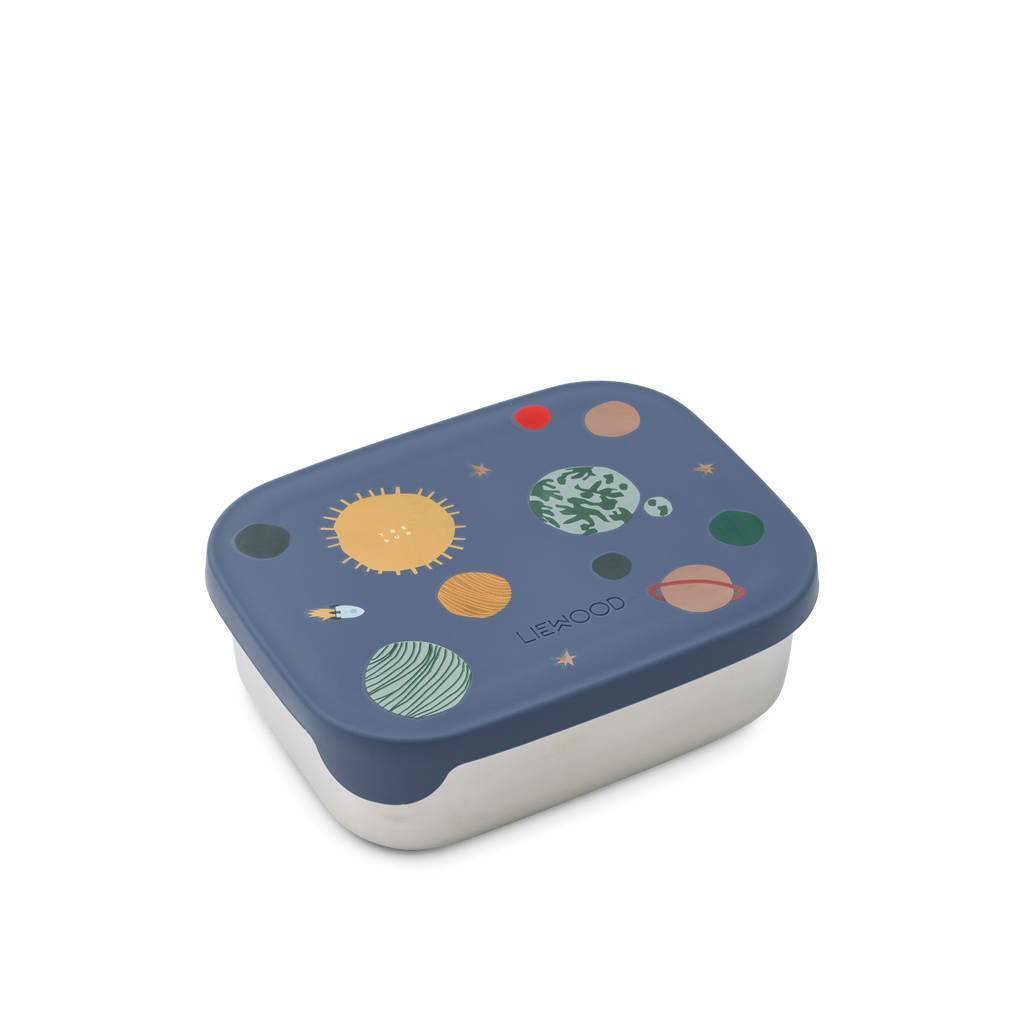 Liewood Arthur Printed Lunchbox | Universe / Classic Navy
