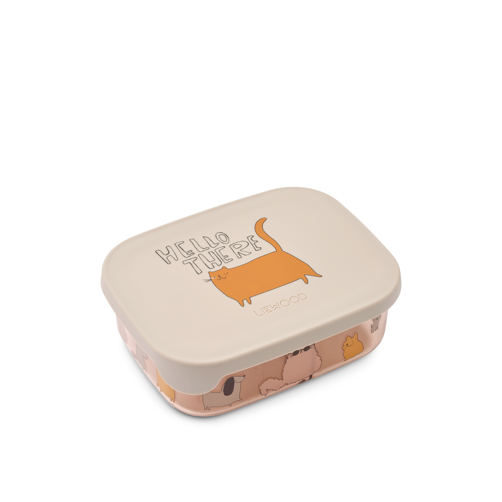 Liewood Arthur Tritan Lunchbox | Cats And Dogs / Sandy
