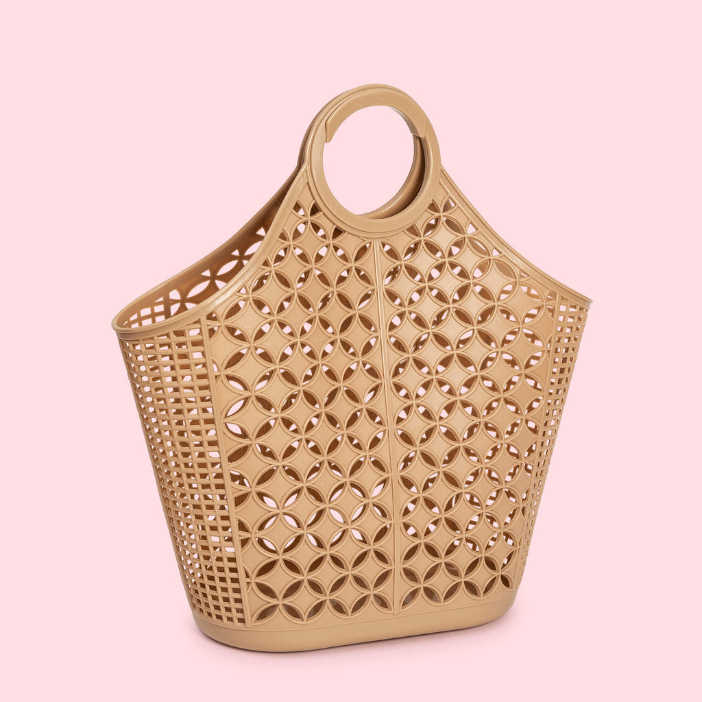 Sunjellies Atomic Tote Basket | Latte