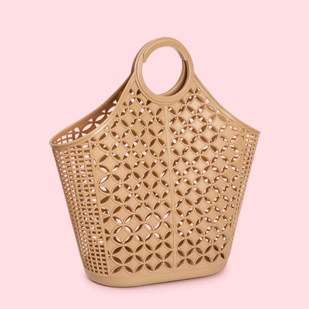 Sunjellies Atomic Tote Basket | Latte
