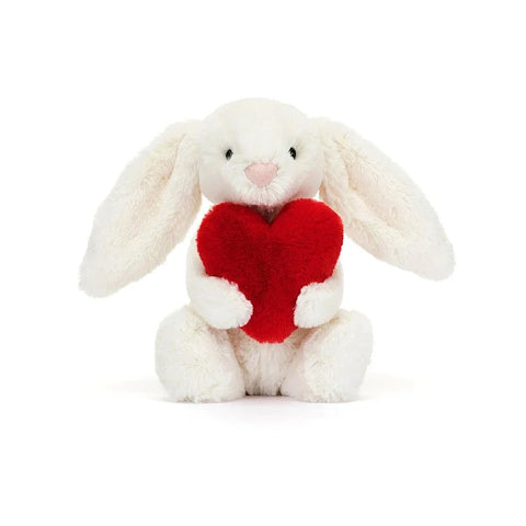 Jellycat Knuffel I Am Bashful Red Love Heart Bunny | 18x19cm
