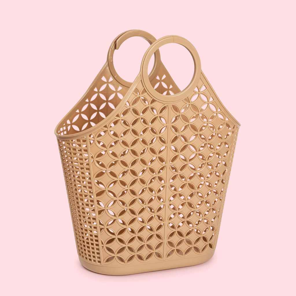 Sunjellies Atomic Tote Basket | Latte