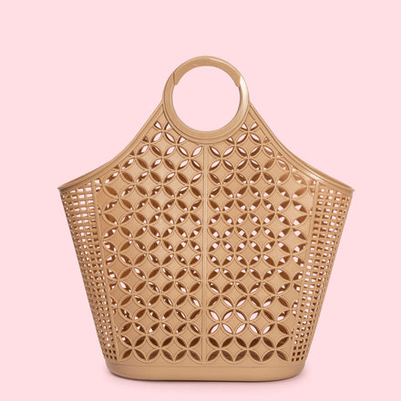 Sunjellies Atomic Tote Basket | Latte