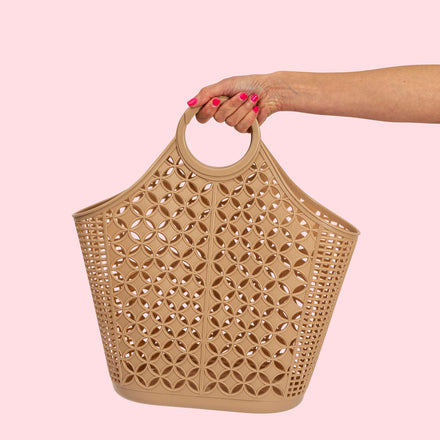 Sunjellies Atomic Tote Basket | Latte