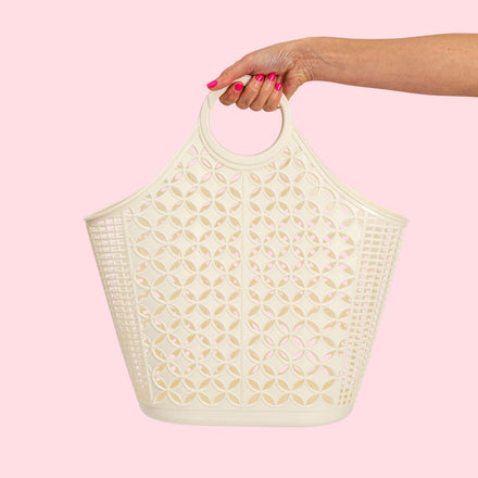 Sunjellies Atomic Tote Basket | Cream