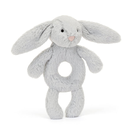 Jellycat Knuffel Bashful Silver Bunny Ring Rammelaar