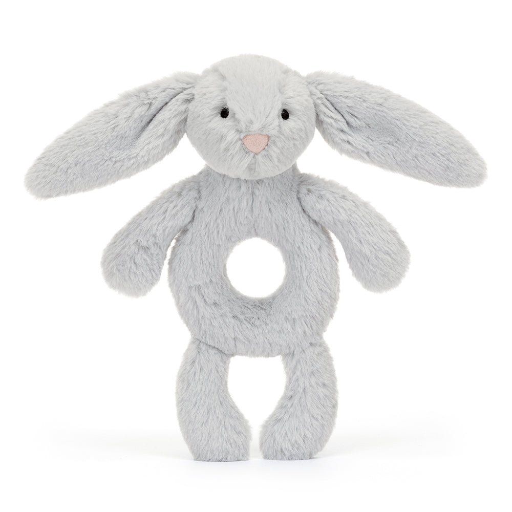 Jellycat Knuffel Bashful Silver Bunny Ring Rammelaar