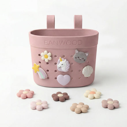 Banwood Fietsmandje Pin & Ride | Dusty Rose