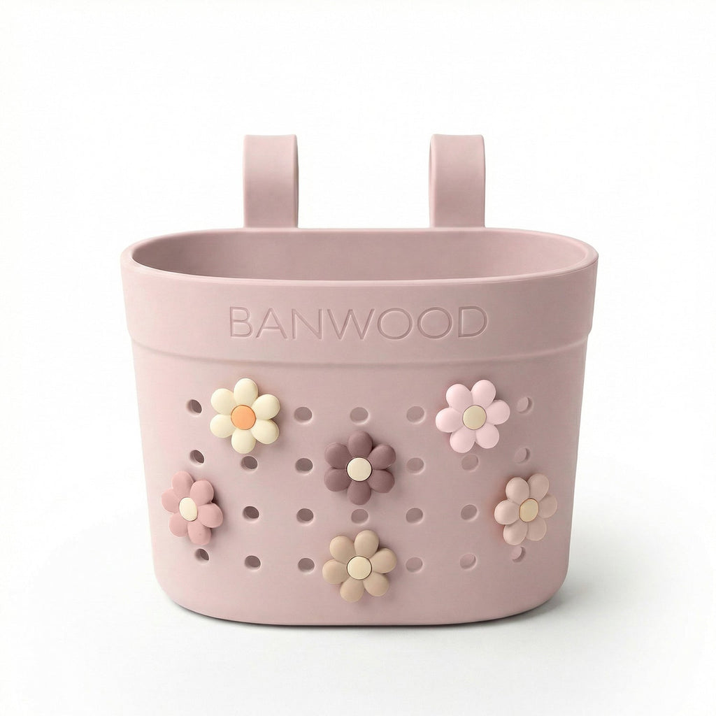 Banwood Fietsmandje Pin & Ride | Faded Pink