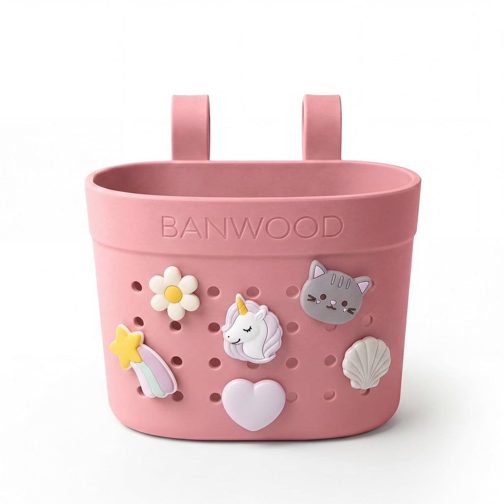 Banwood Fietsmandje Pin & Ride | Raspberry