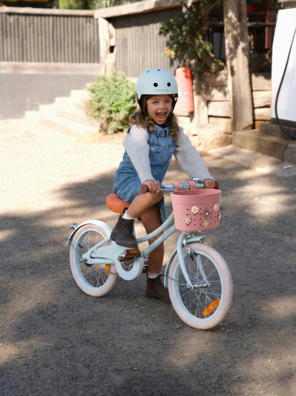 Banwood Fietsmandje Pin & Ride | Raspberry