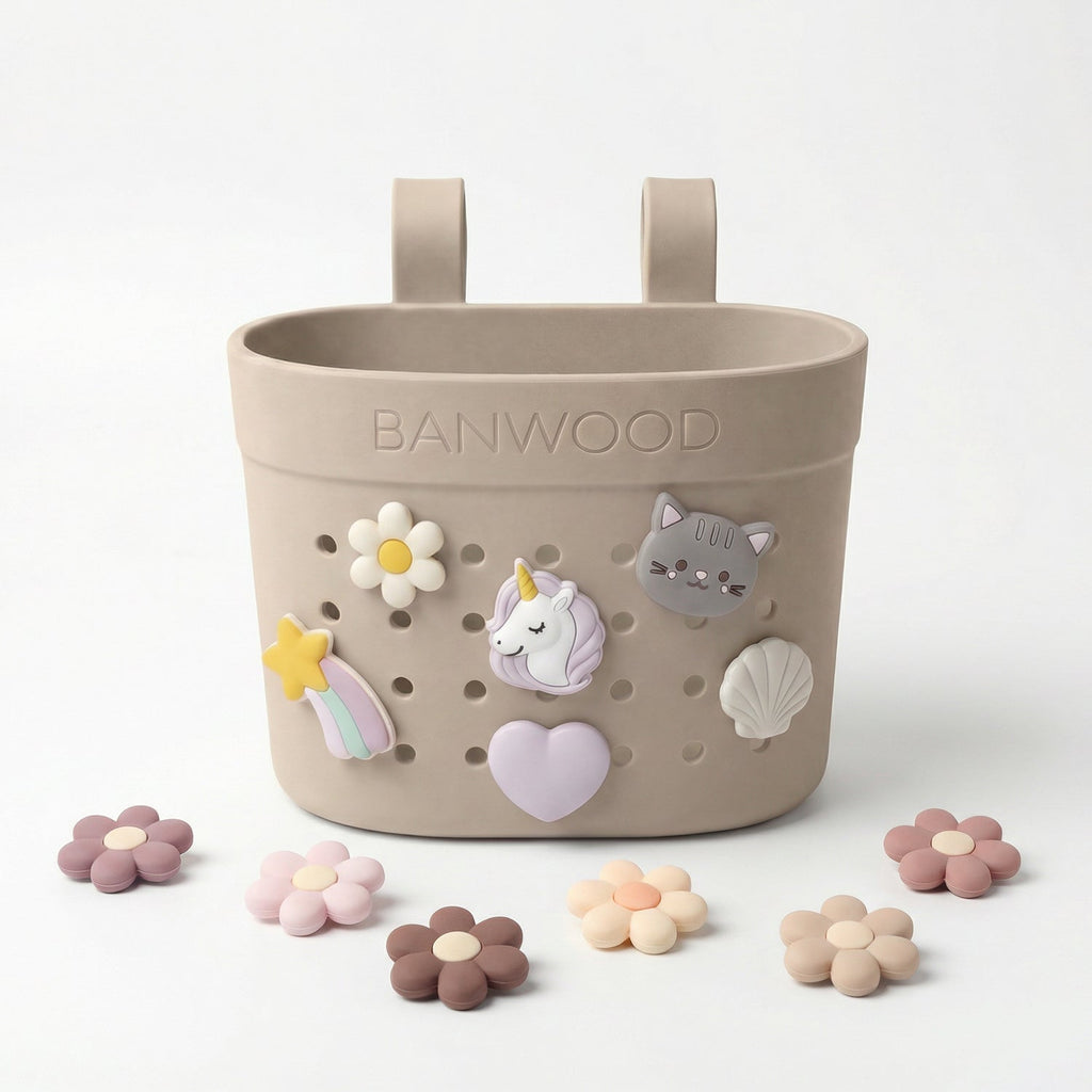 Banwood Fietsmandje Pin & Ride | Sand