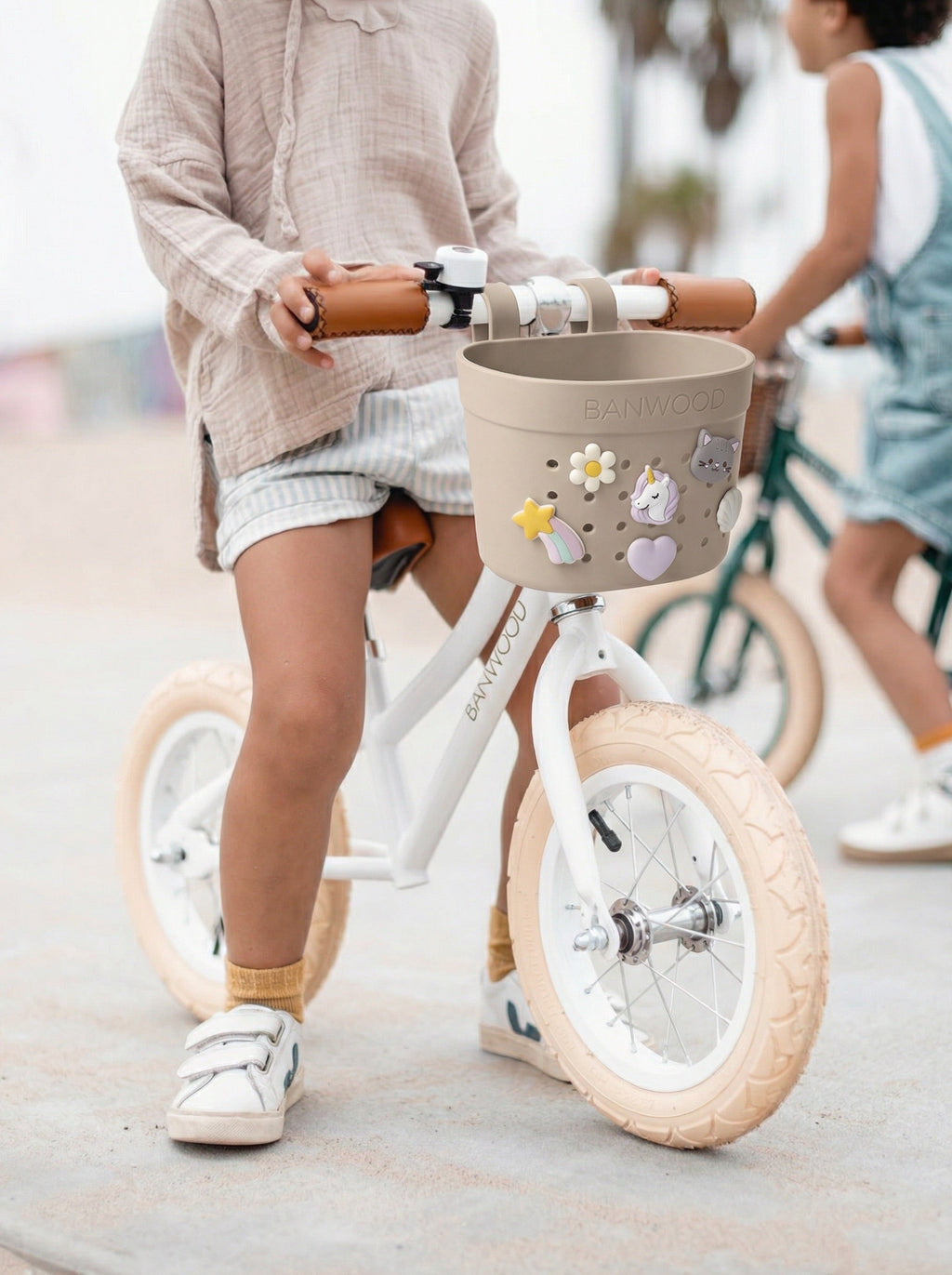 Banwood Fietsmandje Pin & Ride | Sand