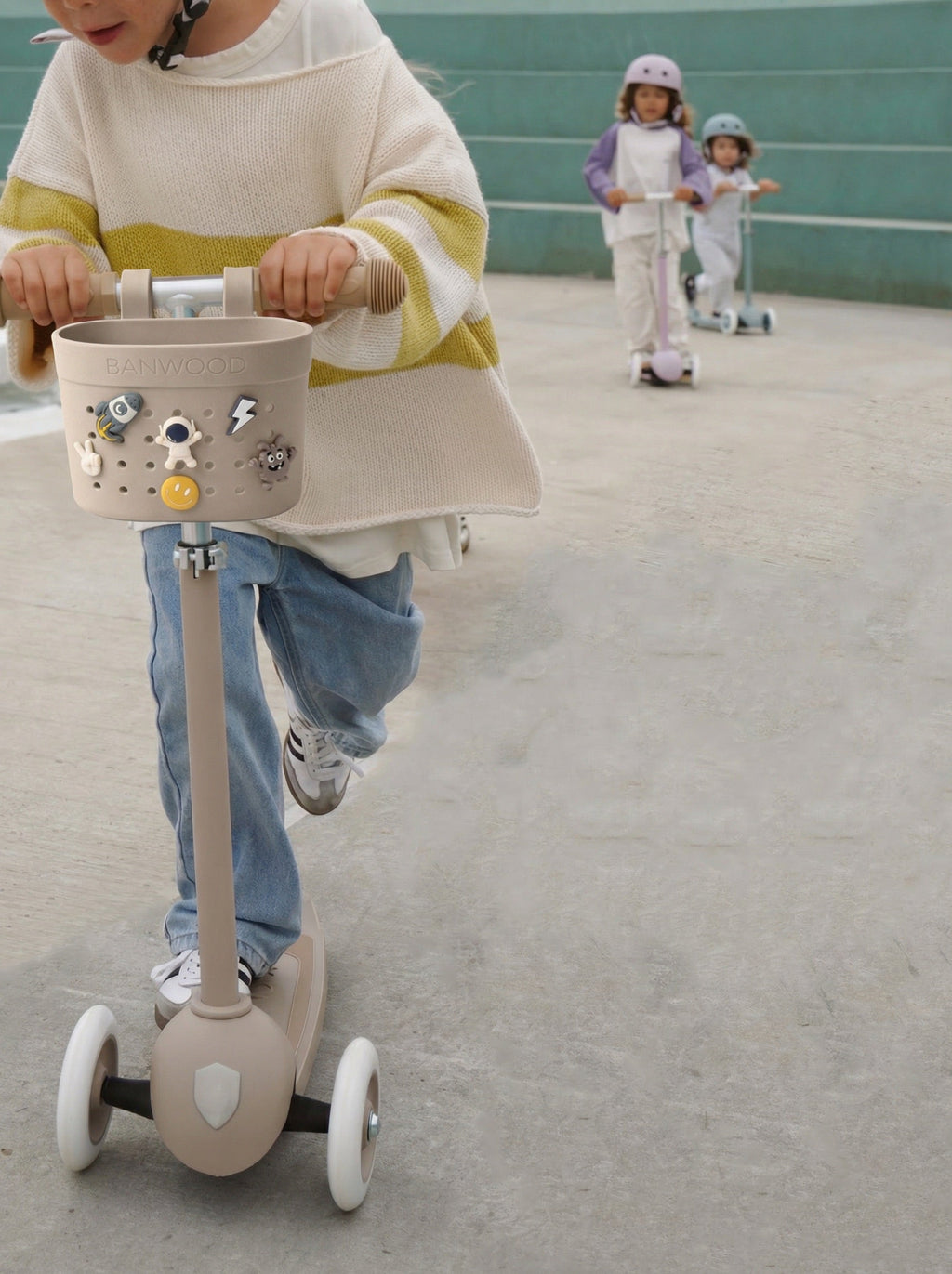 Banwood Fietsmandje Pin & Ride | Sand