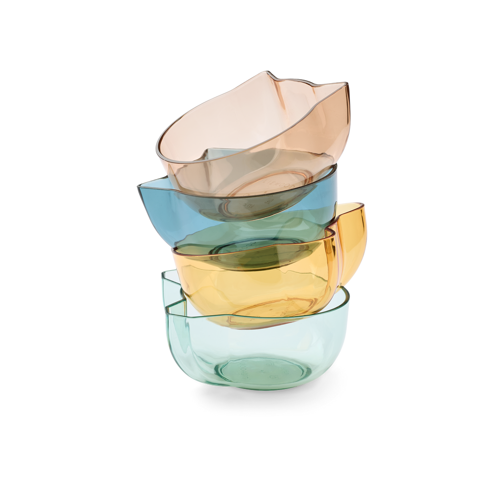 Liewood Berno Tritan Bowl 275ml 4-Pack | Indigo Multi Mix