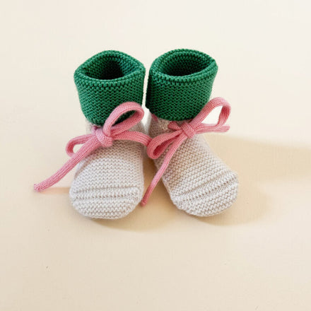 Hvid Original Booties 0-9M | Cream/Grass