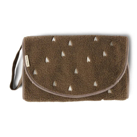 Studio Noos Brown Teddy Hearts Chaninging Mat