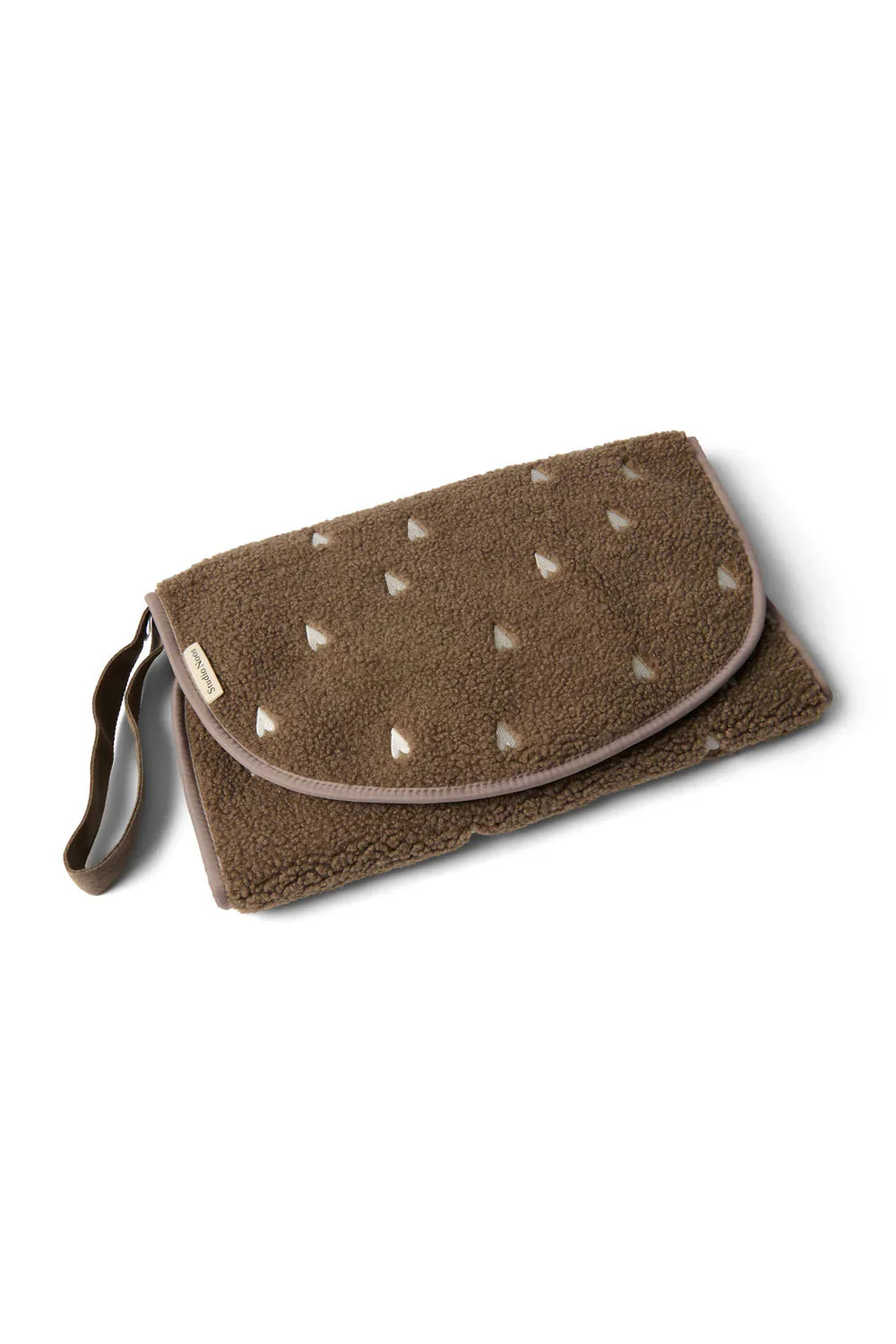 Studio Noos Brown Teddy Hearts Chaninging Mat