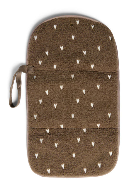Studio Noos Brown Teddy Hearts Chaninging Mat