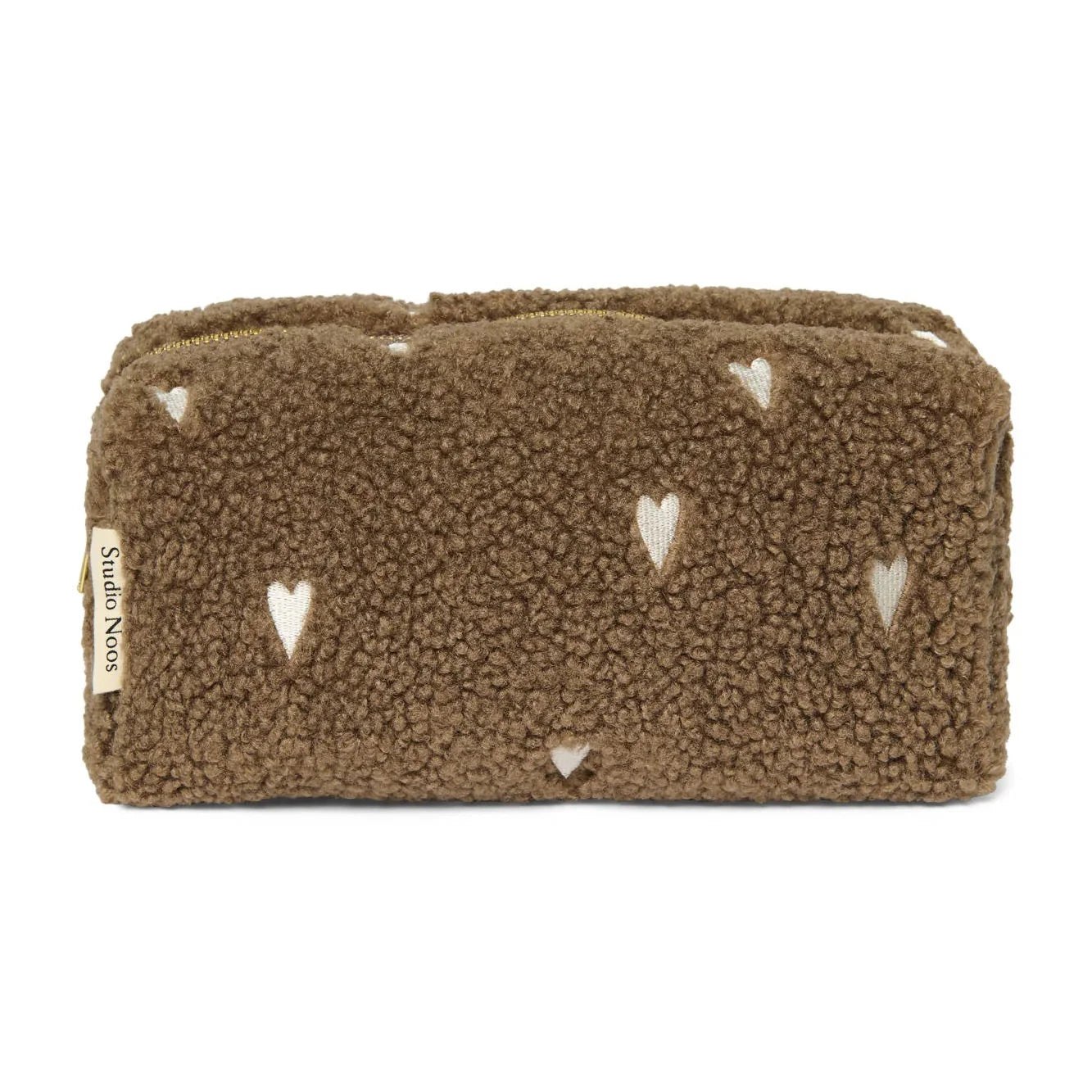 Studio Noos Teddy Pouch | Brown Hearts