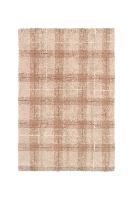 Lorena Canals Machinewasbaar Tapijt 140x190 cm | Tartan Rose