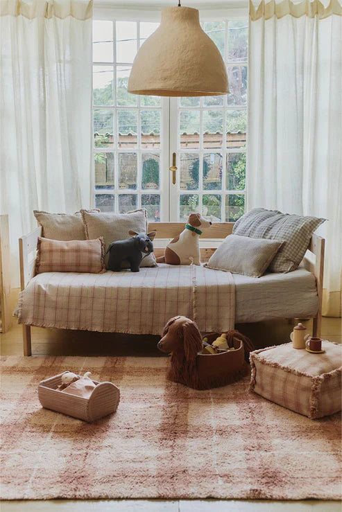 Lorena Canals Machinewasbaar Tapijt 90x120 cm | Tartan Rose