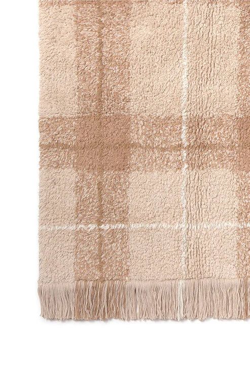 Lorena Canals Machinewasbaar Tapijt 140x190 cm | Tartan Rose